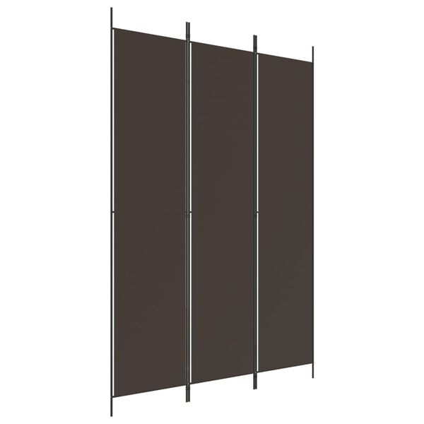 vidaXL Διαχωριστικό Δωματίου με 6 Πάνελ Καφέ 150x220 εκ. από Ύφασμα