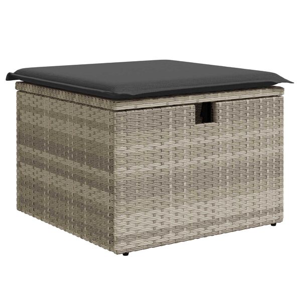 vidaXL Σετ Καναπέ Κήπου 9 pcs Ανοιχτό γκρι 297.5 x 187.5 x 85 εκ