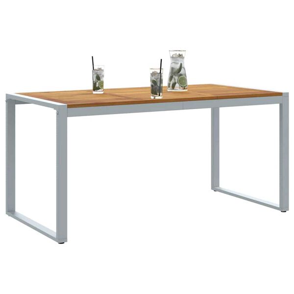 vidaXL Τραπέζι Κήπου για Φαγητό Γκρι 160 x 80 x 75 cm