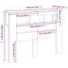 vidaXL Κεφαλάρι Κρεβατιού με LED Γκρι Sonoma 140x18,5x103,5 εκ
