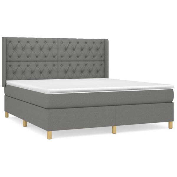 vidaXL &Kappa;&rho;&epsilon;&beta;ά&tau;&iota; Boxspring &mu;&epsilon; &Sigma;&tau;&rho;ώ&mu;&alpha; &Sigma;&kappa;&omicron;ύ&rho;&omicron; &Gamma;&kappa;&rho;&iota; 160x200 &epsilon;&kappa; &Upsilon;&phi;&alpha;&sigma;&mu;ά&tau;&iota;&nu;&omicron;