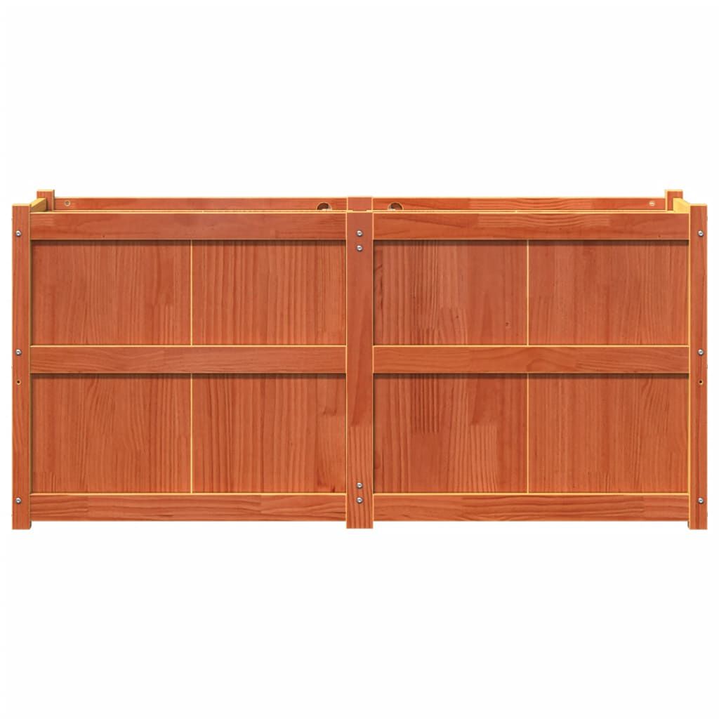 vidaXL Ζαρντινιέρα Καφέ Κεριού 150 x 50 x 70 εκ. από Μασίφ Ξύλο Πεύκου