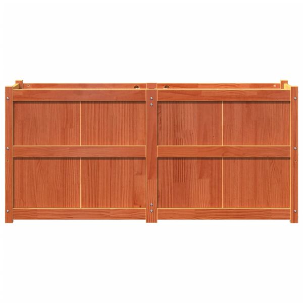 vidaXL Ζαρντινιέρα Καφέ Κεριού 150 x 50 x 70 εκ. από Μασίφ Ξύλο Πεύκου