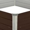 vidaXL Ζαρντινιέρα Ψηλή Καφέ 129 x 129 x 46 εκ. Γαλβανισμένος Χάλυβας