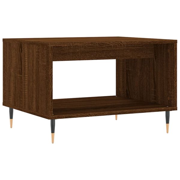 vidaXL Τραπεζάκι Σαλονιού Καφέ Δρυς 60 x 50 x 40 εκ. από Επεξεργ. Ξύλο