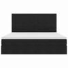 vidaXL Κρεβάτι με αποθηκευτικό χώρο και LED Μαύρο 180 x 200 cm Βελούδο