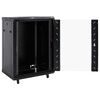 vidaXL Ντουλάπα δικτύου με αποθήκευση Μαύρο 60 x 60 x 80 εκ Ατσάλι