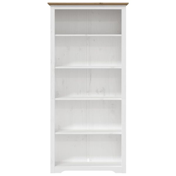 vidaXL Βιβλιοθήκη BODO 5 Επ. Καφέ 82x40x173 εκ. από Μασίφ Ξύλο Πεύκου