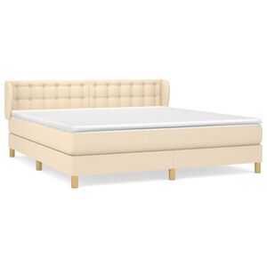 vidaXL &Kappa;&rho;&epsilon;&beta;ά&tau;&iota; Boxspring &mu;&epsilon; &Sigma;&tau;&rho;ώ&mu;&alpha; &Kappa;&rho;&epsilon;&mu; 160x200 &epsilon;&kappa;. &Upsilon;&phi;&alpha;&sigma;&mu;ά&tau;&iota;&nu;&omicron;