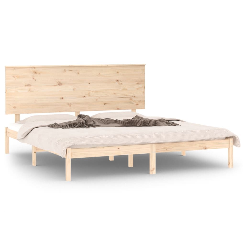 vidaXL Πλαίσιο Κρεβατιού 150 x 200 εκ. Μασίφ Ξύλο King Size