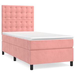 vidaXL &Kappa;&rho;&epsilon;&beta;ά&tau;&iota; Boxspring &mu;&epsilon; &Sigma;&tau;&rho;ώ&mu;&alpha; &Rho;&omicron;&zeta; 80 x 200 &epsilon;&kappa;. &Beta;&epsilon;&lambda;&omicron;ύ&delta;&iota;&nu;&omicron;