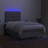 vidaXL &Kappa;&rho;&epsilon;&beta;ά&tau;&iota; Boxspring &mu;&epsilon; &Sigma;&tau;&rho;ώ&mu;&alpha; & LED &Alpha;&nu;.&Gamma;&kappa;&rho;&iota; 120x200 &epsilon;&kappa; &Upsilon;&phi;&alpha;&sigma;&mu;ά&tau;&iota;&nu;&omicron;