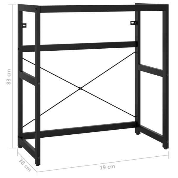 vidaXL Έπιπλο Μπάνιου Μαύρο 79 x 38 x 83 εκ. Σιδερένιο