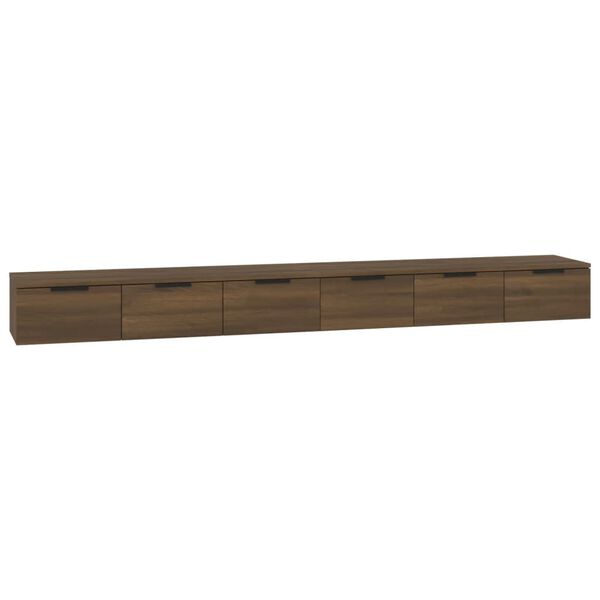 vidaXL Ντουλάπια Τοίχου 2 τεμ. Καφέ Δρυς 102x30x32 εκ. Επεξ. Ξύλο