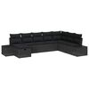 vidaXL &Sigma;&epsilon;&tau; &Kappa;&alpha;&nu;&alpha;&pi;έ &Kappa;ή&pi;&omicron;&upsilon; &mu;&epsilon; &mu;&alpha;&xi;&iota;&lambda;ά&rho;&iota; 8 pcs &Mu;&alpha;ύ&rho;&omicron; &Pi;&omicron;&lambda;&upsilon; &rho;ά&tau;&alpha;&nu;