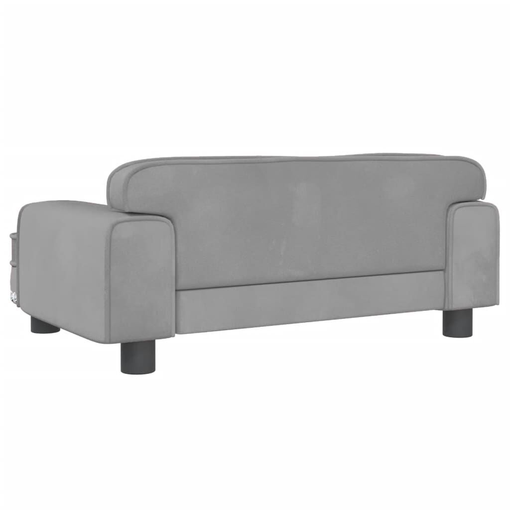 vidaXL Καναπές Παιδικός Ανοιχτό Γκρι 70 x 45 x 30 εκ. από Βελούδο
