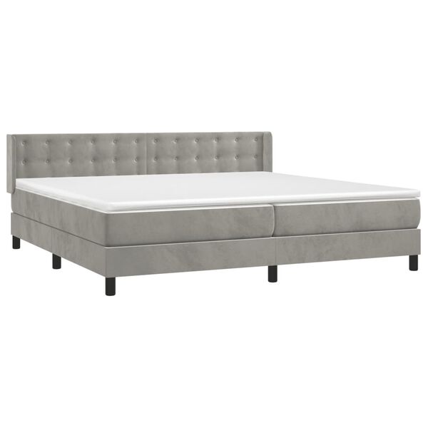 vidaXL &Kappa;&rho;&epsilon;&beta;ά&tau;&iota; Boxspring &mu;&epsilon; &Sigma;&tau;&rho;ώ&mu;&alpha; &Alpha;&nu;&omicron;&iota;&chi;&tau;ό &Gamma;&kappa;&rho;&iota; 200x200 &epsilon;&kappa;. &Beta;&epsilon;&lambda;&omicron;ύ&delta;&iota;&nu;&omicron;