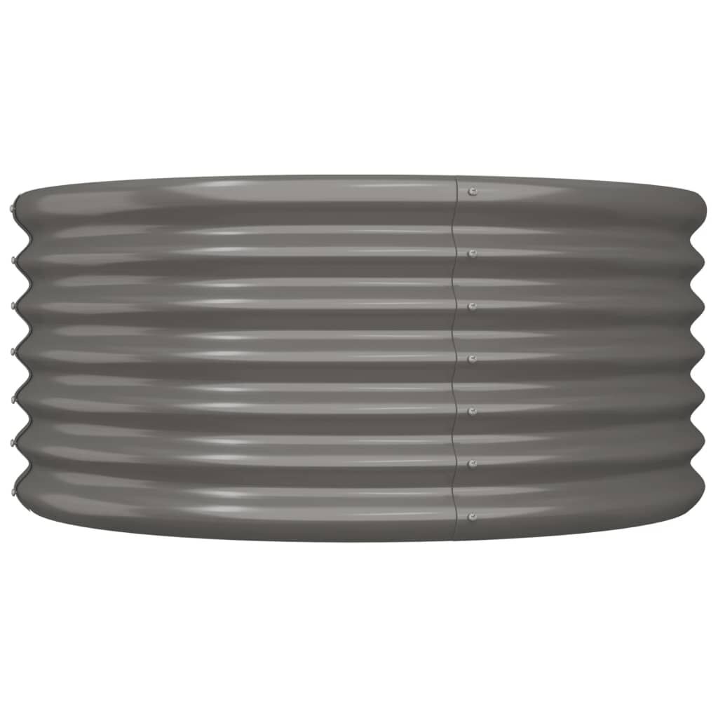 vidaXL Ζαρντινιέρα Γκρι 80x80x36 εκ. Ατσάλι με Ηλεκτρ. Βαφή Πούδρας