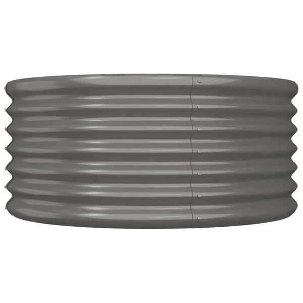 vidaXL Ζαρντινιέρα Γκρι 80x80x36 εκ. Ατσάλι με Ηλεκτρ. Βαφή Πούδρας