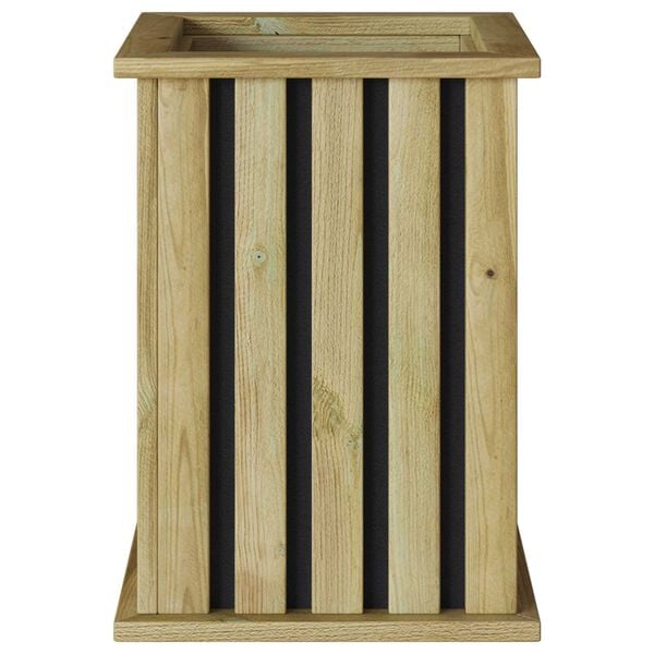 vidaXL Γλάστρα κήπου με επένδυση 33x33x45 εκ. από εμποτισμένο ξύλο πεύκου