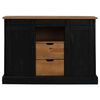 vidaXL Sideboard HALDEN 2 συρόμενες πόρτες μαύρο 112x40x80 cm