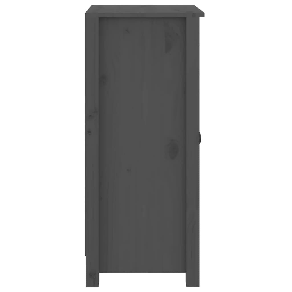 vidaXL Ντουλάπι Γκρι 39x35x80 εκ. από Μασίφ Ξύλο Πεύκου
