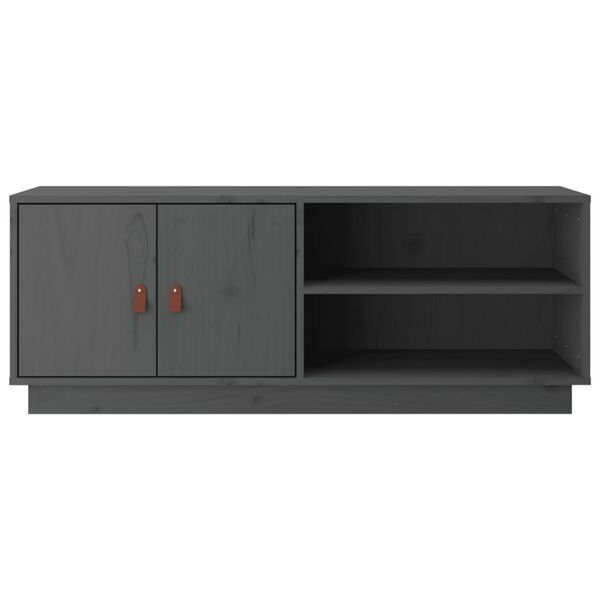 vidaXL Έπιπλο Τηλεόρασης Γκρι 105x34x40 εκ. από Μασίφ Ξύλο Πεύκου