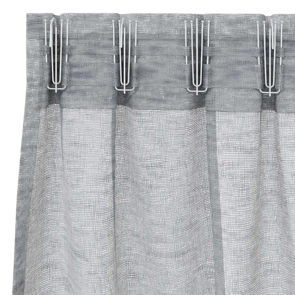 vidaXL Κουρτίνες 2 pcs Σκούρο γκρι 140 x 140 εκ. Πολυεστέρας