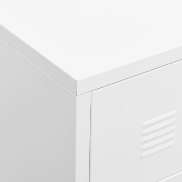 vidaXL Έπιπλο Τηλεόρασης Βιομηχανικό Λευκό 105 x 35 x 42 εκ. Μεταλλικό