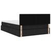 vidaXL Κρεβάτι με αποθηκευτικό χώρο και στρώμα Μαύρο 140 x 190 cm