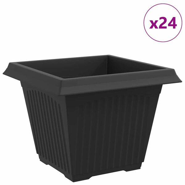 vidaXL &Tau;&epsilon;&tau;&rho;ά&gamma;&omega;&nu;&eta; &Gamma;&lambda;ά&sigma;&tau;&rho;&alpha; &gamma;&iota;&alpha; &Lambda;&omicron;&upsilon;&lambda;&omicron;ύ&delta;&iota;&alpha; 24 pcs &Mu;&alpha;ύ&rho;&omicron; 43 x 43 x 33,5 &epsilon;&kappa;