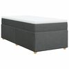vidaXL Κρεβάτι Boxspring με Στρώμα Σκούρο Γκρι 100x200 εκ. Υφασμάτινο