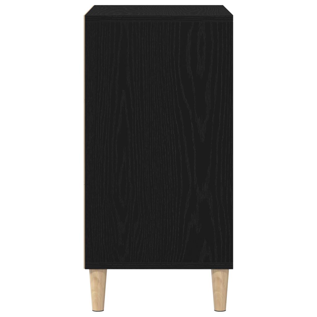 vidaXL Πλαϊνό Γραφείο Μαύρο Δρυς 57x35x70 εκ. Από ξύλο