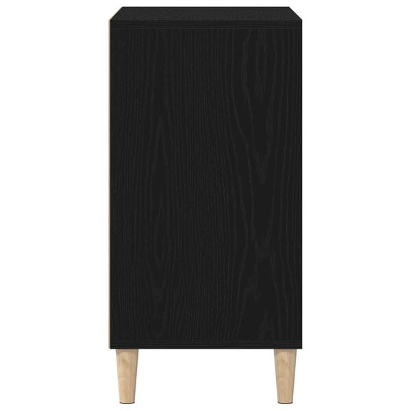 vidaXL Πλαϊνό Γραφείο Μαύρο Δρυς 57x35x70 εκ. Από ξύλο