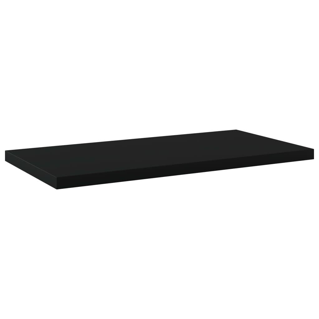 vidaXL Ράφια Βιβλιοθήκης 4 τεμ. Μαύρα 40x20x1,5 εκ. από Επεξ.Ξύλο