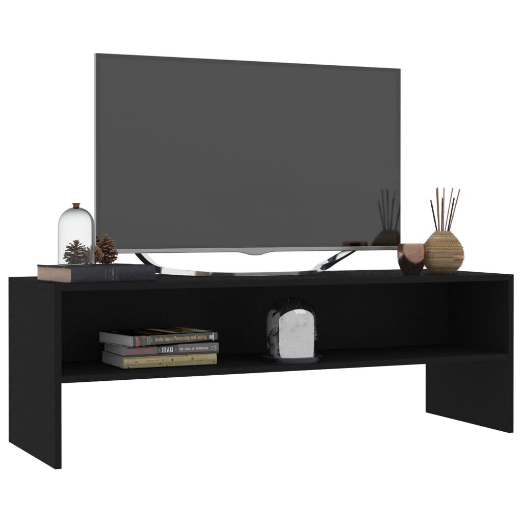 vidaXL Έπιπλο Τηλεόρασης Μαύρο 120 x 40 x 40 εκ. από Επεξ. Ξύλο