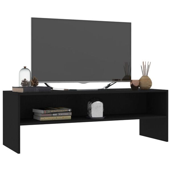 vidaXL Έπιπλο Τηλεόρασης Μαύρο 120 x 40 x 40 εκ. από Επεξ. Ξύλο
