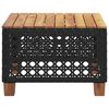 vidaXL Τραπέζι Κήπου Μαύρο 55x55x36 εκ. Συνθετικό Ρατάν/Ξύλο Ακακίας