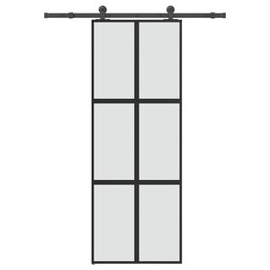 vidaXL &Sigma;&upsilon;&rho;ό&mu;&epsilon;&nu;&eta; &pi;ό&rho;&tau;&alpha; &mu;&epsilon; &sigma;&epsilon;&tau; &upsilon;&lambda;&iota;&kappa;&omicron;ύ 76x205 cm &alpha;&pi;ό &gamma;&upsilon;&alpha;&lambda;ί&&Alpha;&lambda;&omicron;&upsilon;&mu;ί&nu;&iota;&omicron;