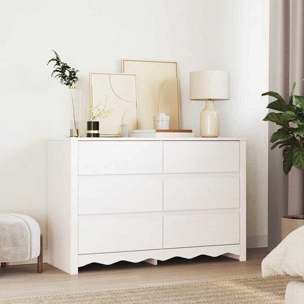 vidaXL Συρταριοθήκη με συρτάρι Drammen Λευκό 111 x 43 x 73.5 εκ.