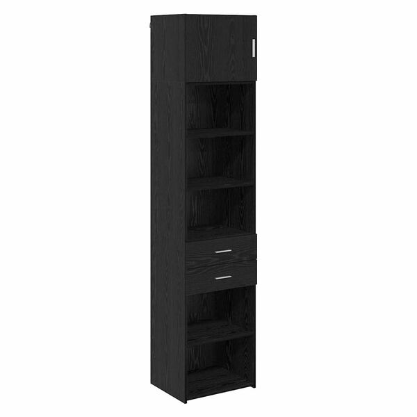 vidaXL Highboard &Mu;&alpha;ύ&rho;&eta; &Omicron;&xi;&upsilon;ά 50 x 42,5 x 225 &epsilon;&kappa; &Epsilon;&pi;&epsilon;&xi;&epsilon;&rho;&gamma;&alpha;&sigma;&mu;έ&nu;&omicron; &xi;ύ&lambda;&omicron;