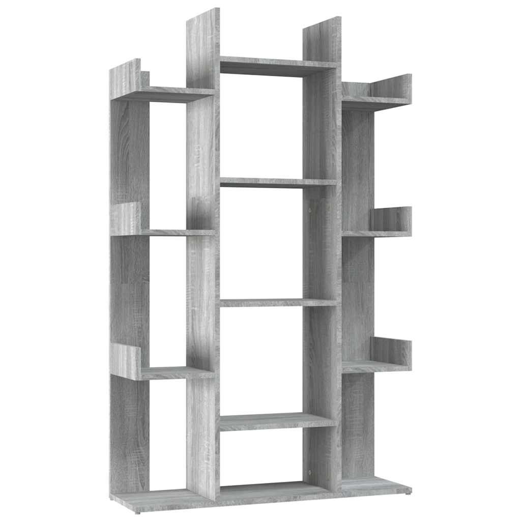 vidaXL Βιβλιοθήκη Γκρι Sonoma 86x25,5x140 εκ. από Επεξεργασμένο Ξύλο