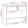 vidaXL Τραπέζι Κονσόλα Sonoma Δρυς 89x41x76,5 εκ. Επεξεργασμένο Ξύλο
