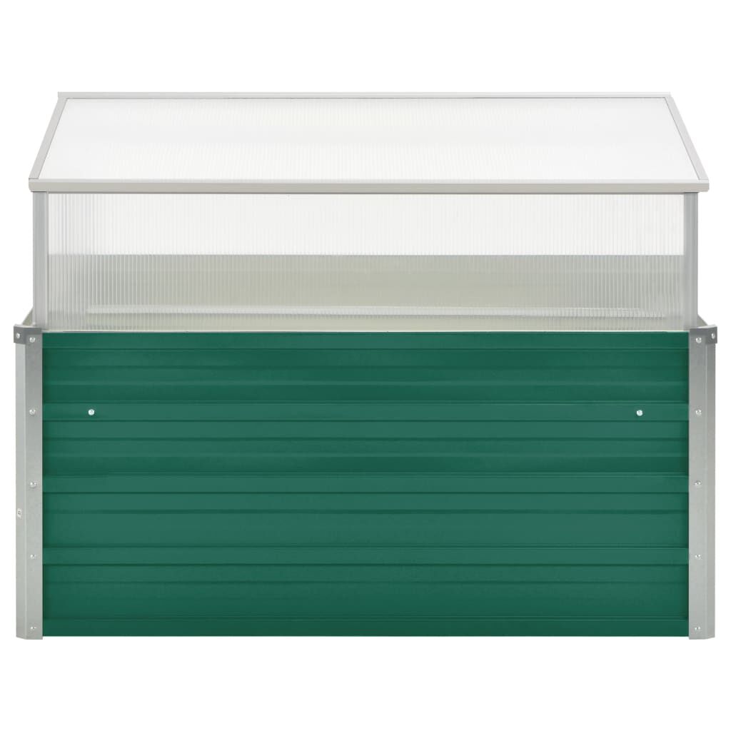 vidaXL Θερμοκήπιο Σπορείο Πράσινο 100x100x77 εκ. Γαλβανισμένος Χάλυβας