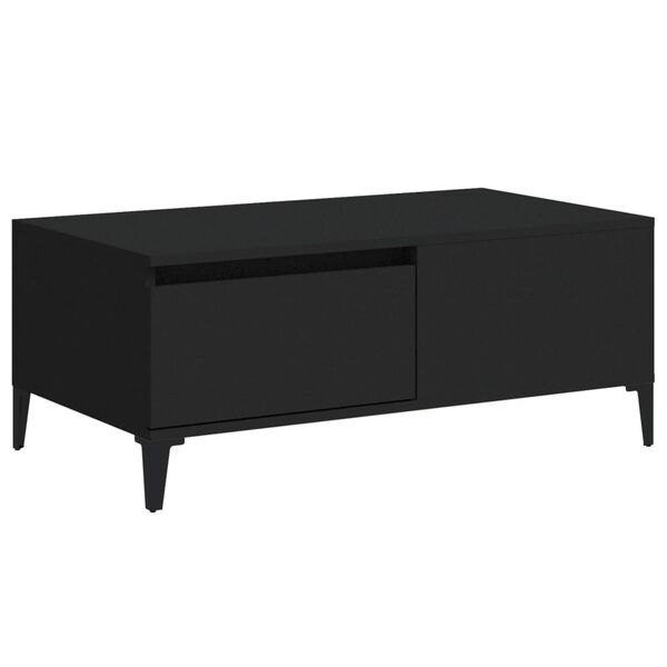 vidaXL Τραπεζάκι Σαλονιού Μαύρο 90x50x36,5 εκ. Επεξεργασμ. Ξύλο