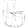 vidaXL Καρέκλα τραπεζαρίας 2 pcs Λευκό και Καφέ Στερεό Ξύλο Ραβέντι