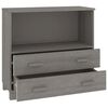 vidaXL Ντουλάπι HAMAR Αν. Γκρι 85 x 35 x 80 εκ. από Μασίφ Ξύλο Πεύκου