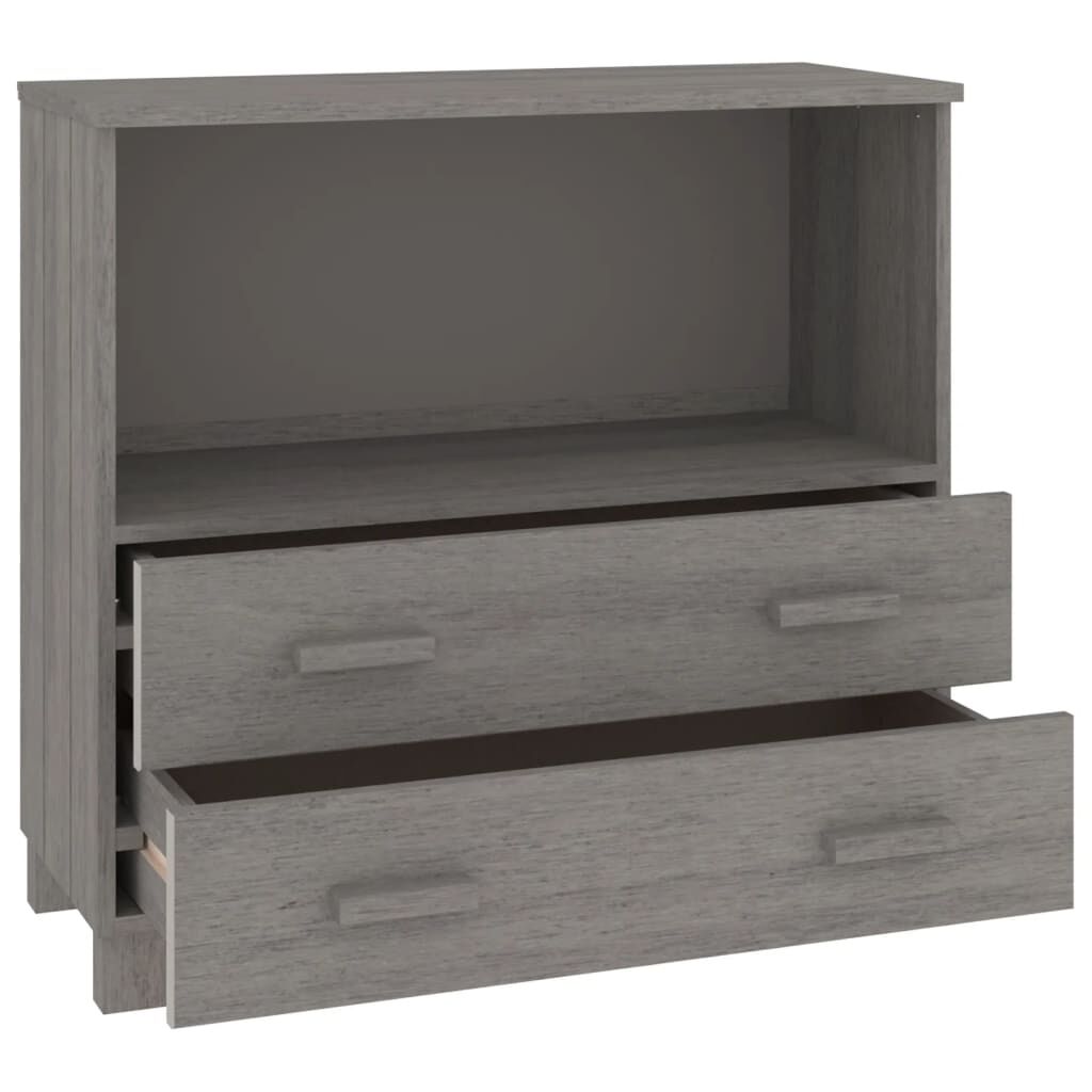 vidaXL Ντουλάπι HAMAR Αν. Γκρι 85 x 35 x 80 εκ. από Μασίφ Ξύλο Πεύκου