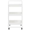 vidaXL Τρόλεϊ Κουζίνας 3 Επιπέδων Λευκό 42 x 35 x 85 εκ. Σίδερο/ABS