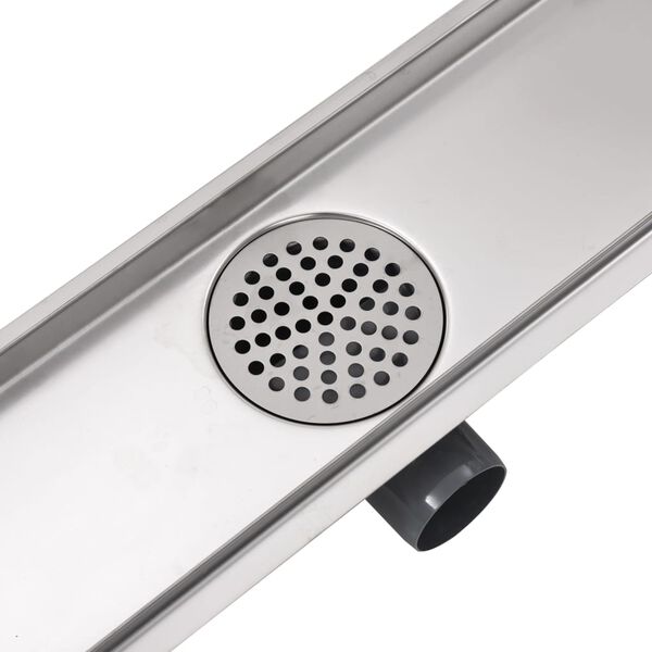 vidaXL Σιφόνι Ντουζιέρας Γραμμικό 530 x 140 χιλ. από Ανοξείδωτο Ατσάλι
